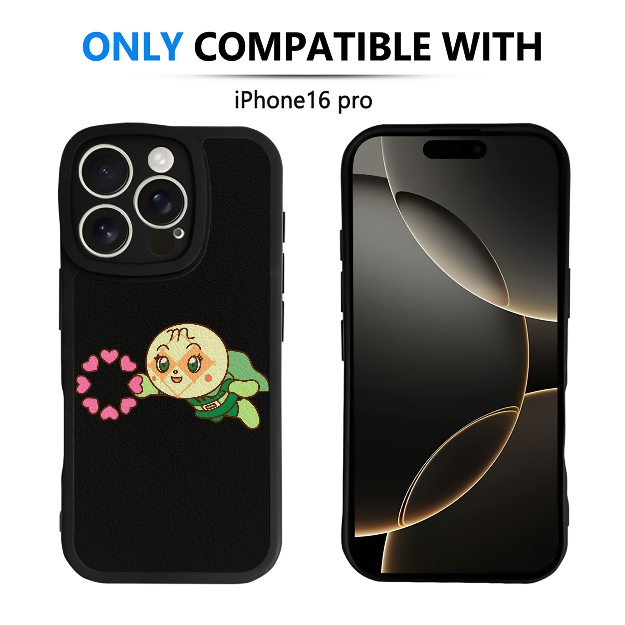 （画像用） アンパンマン Anpanman 【iPhone 16シリーズ対応】シリコンスマホケース（レザー調） 材質：シリコン
